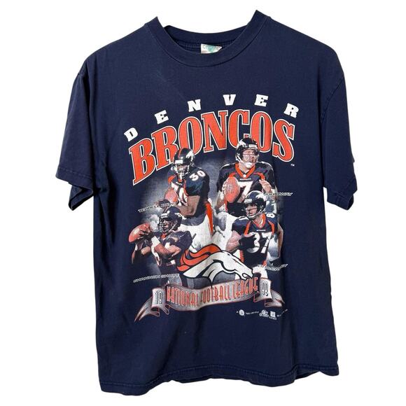 Players Inc 1998 DENVER BRONCOS Vintage Dream Team T-shirt Medium - Picture 1 of 7